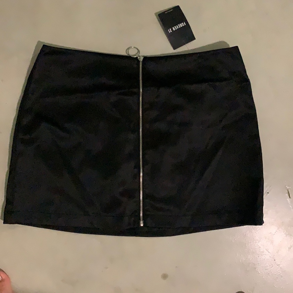 Black mini skirt